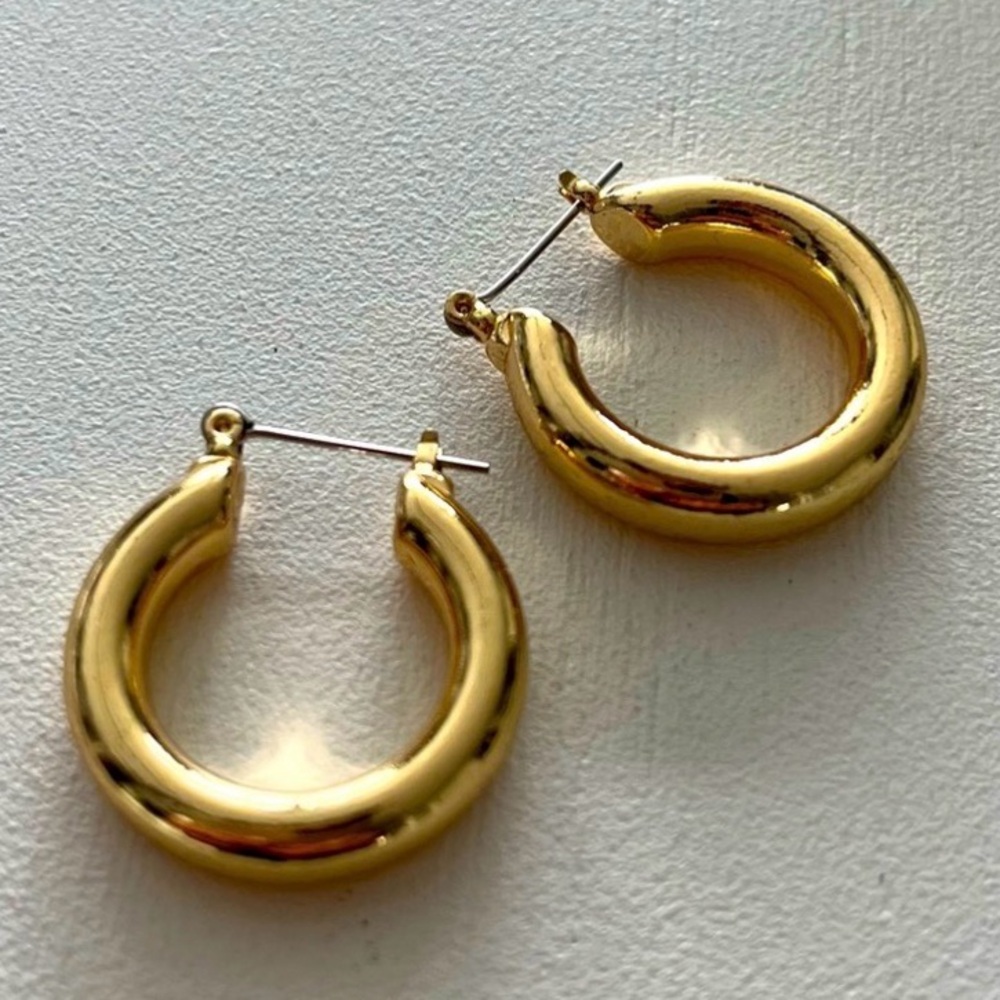 Earrings Hoops 
1 3/8” diameter